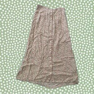 Vintage ditzy floral 90s maxi skirt button down